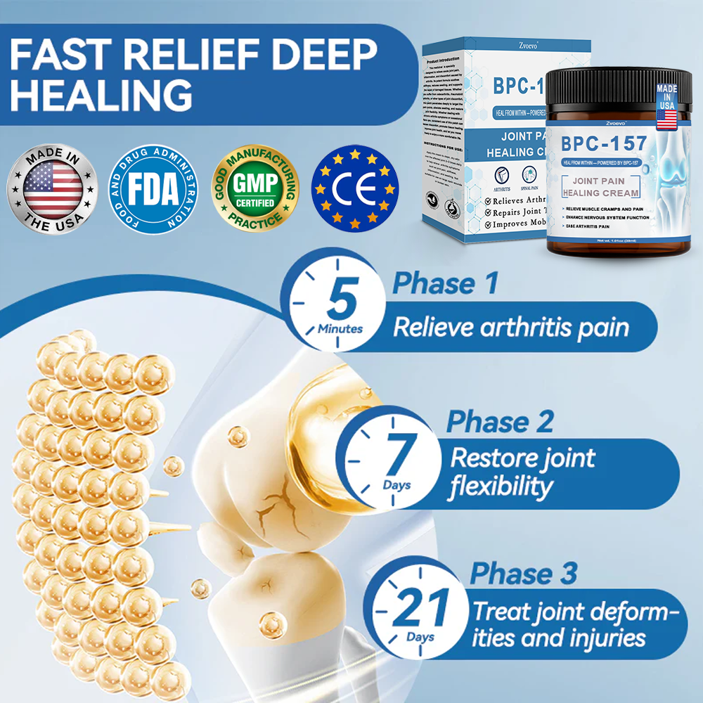 Zvo𝐞𝐯𝗼® BPC-157 Joint Healing Cream 🇺🇸 (🏅Treatment for arthritis, neuropathyy, rheumatic diseases, muscle spasms, sports injuries and twitches)