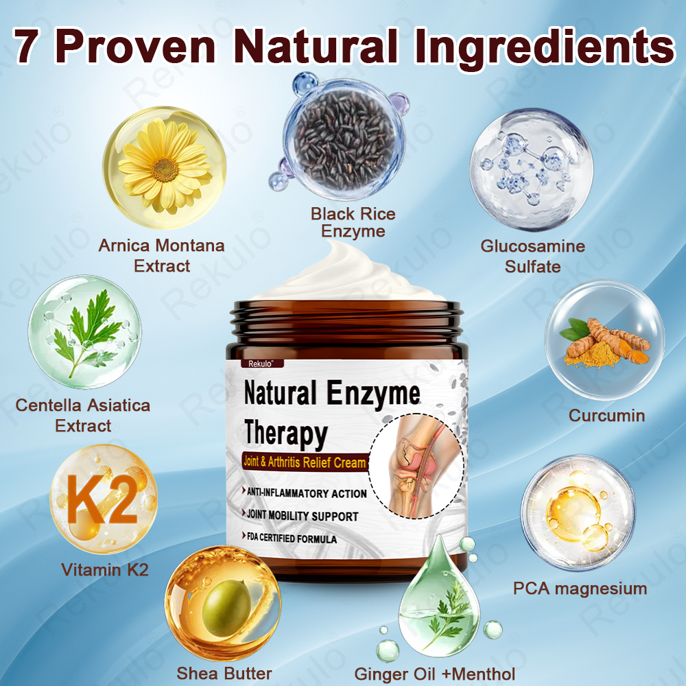 ✅FDA Certified :  Rekulo® Black Rice Pain Healing Bone Cream ( Treatment for arthritis, neuropathyy, rheumatic diseases, sports injuries, twitches and muscle spasms)