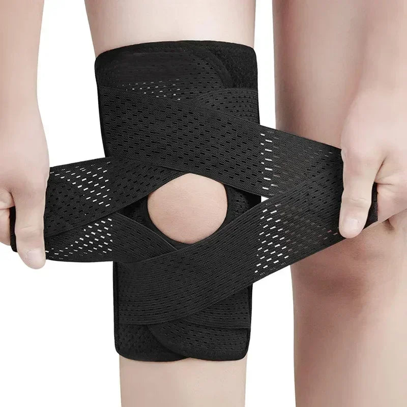 1pc Knee Protection Booster Power Support Knee Pads Powerful Rebound Spring Force Sports Reduces Soreness Cold Leg Protection